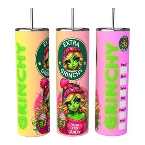 Extra Grinchy 20oz INSULATED DOUBLE WALL STAINLESS STEEL TUMBLER